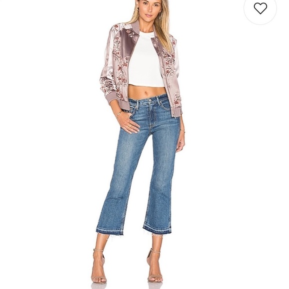 GRLFRND Joan Crop Flare Jeans You’re So Vain, Light Wash,Size 25 - Picture 1 of 6